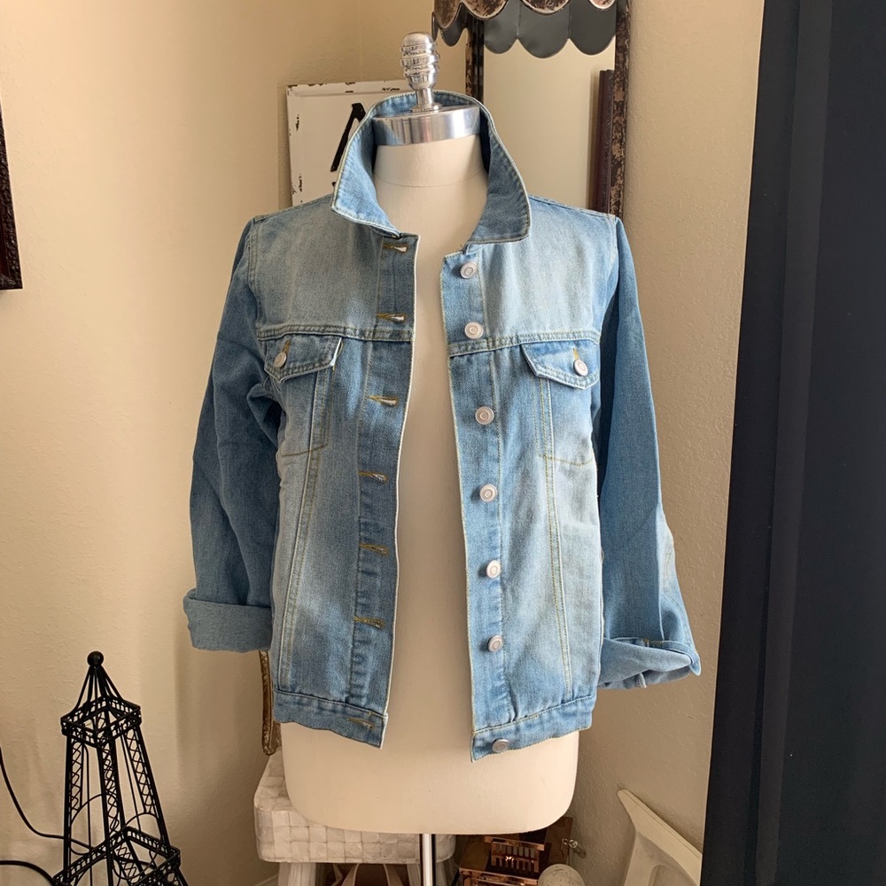 Faded denim jacket. NWT!